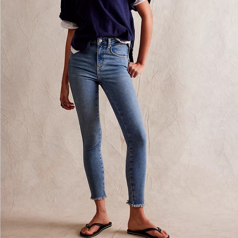 Free People skinny high rise jeans